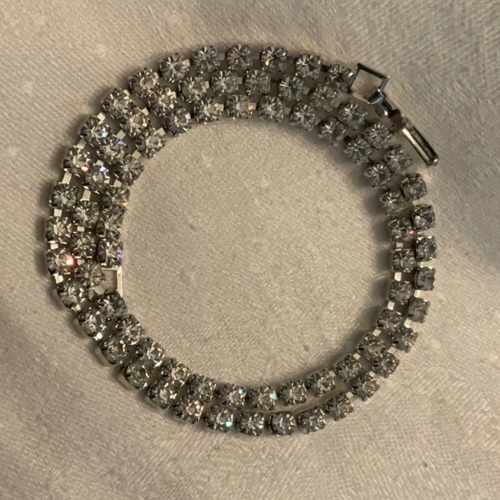 Rhinestone Tennis Necklaces , Diamond chain necklaces 18